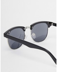 Asos Retro Sunglasses In Black