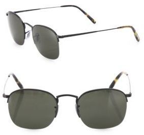 Oliver Peoples Rickman 51mm Semi Rimless Sunglasses, $340 | Saks Fifth  Avenue | Lookastic