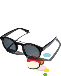 Valentino Rockstud Rivet Round Sunglasses