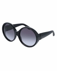 Saint Laurent Round Chunky Gradient Sunglasses Black