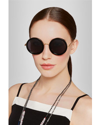 The Row Round Frame Acetate And Metal Sunglasses