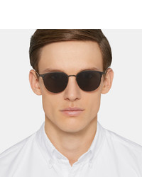 Saint Laurent Round Frame Matte Titanium Sunglasses