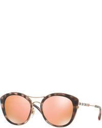 Burberry Round Sunglasses With Metal Trim