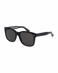 Gucci Runway Acetate Square Sunglasses Black