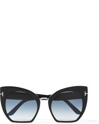 Tom Ford Samantha Cat Eye Acetate Sunglasses Black