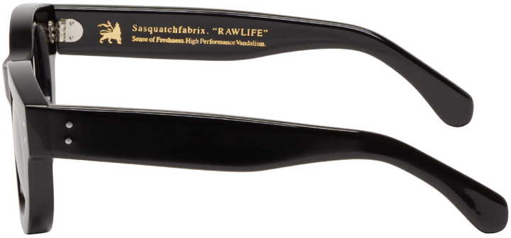 SASQUATCHfabrix. Sasquatchfabrix Black Oversized Rawlife Sunglasses, $265 |  SSENSE | Lookastic