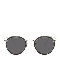 Eyevan 7285 Silver And Green 762 Sunglasses