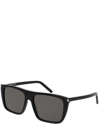 Saint Laurent Sl 156 Acetate Straight Brow Sunglasses Black