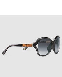 Gucci Specialized Fit Bamboo Sunglasses