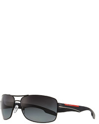 Prada Linea Rossa Sport Pilot Sunglasses Black