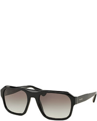 Prada Square Acetate Gradient Sunglasses Black