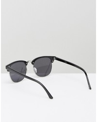 Asos Square And Retro Sunglasses 2 Pack In Black Save
