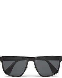 Prada Square Frame Metal And Acetate Polarised Sunglasses