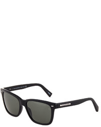 Ermenegildo Zegna Square Plastic Sunglasses Blackgreen