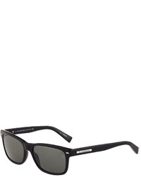 Ermenegildo Zegna Square Plastic Sunglasses Blackgreen