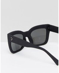 Asos Square Sunglasses In Black With Angular Frame