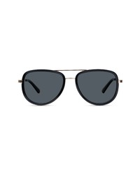 CHRISTOPHER CLOOS St Barths 53mm Polarized Aviator Sunglasses In Noireblack Dark At Nordstrom