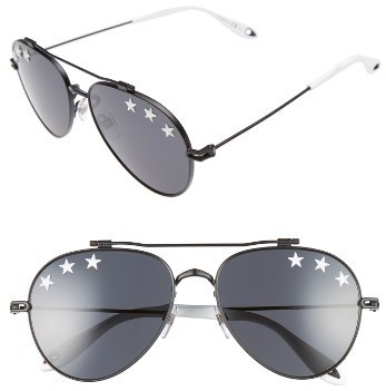 Givenchy Star Detail 58mm Mirrored Aviator Sunglasses | Nordstromrack |  Sunglasses, Aviator sunglasses, Mirrored aviator sunglasses