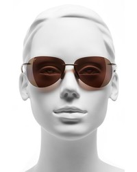 Maui Jim Sugar Beach 62mm Polarizedplus2 Rimless Sunglasses Gloss Black Neutral Grey