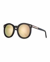 Karen Walker Super Duper Mirrored Sunglasses Black