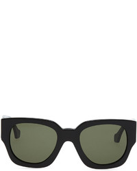 Balenciaga Thick Square Acetate Sunglasses Blackgreen
