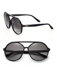 Valentino Thin Glam 60mm Rounded Aviator Sunglasses