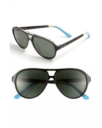 Toms Marco Classic 104 58mm Polarized Aviator Sunglasses Black One Size