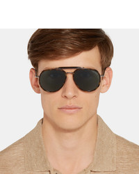 Tom Ford Tripp Aviator Style Tortoiseshell Acetate And Silver Tone Sunglasses