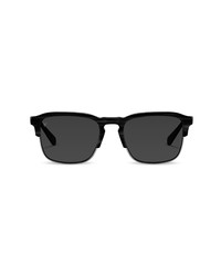 Vincero Villa 53mm Polarized Browline Sunglasses In Blackblack At Nordstrom