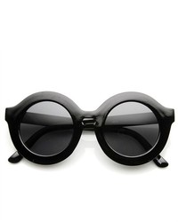 ZeroUV Fashion Oversized Bold Round Sunglasses