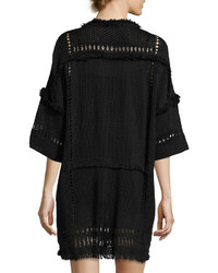 Isabel Marant Abito Fringe Trim Sweater Dress Black