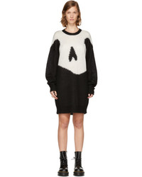 MCQ Alexander Ueen Black Giant Swallow Sweater Dress