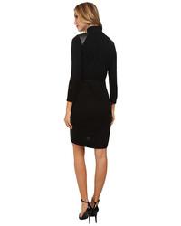 Calvin Klein Belted Zip Front Sweater Dress