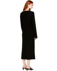 Rosetta Getty Black Cashmere Slit Front Sweater Dress