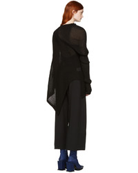 MARQUES ALMEIDA Black Classic Draped Sweater Dress