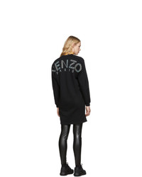 Kenzo Black Logo Sweatshirt Dress
