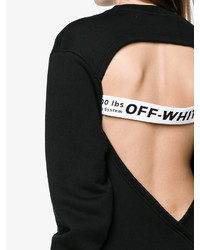 Off-White Black Oversized Sweatshirt Dress