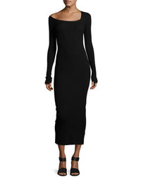 A.L.C. Brynn Long Sleeve Sweater Dress Black