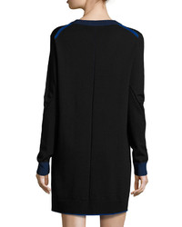 Rag & Bone Contrast Trim Sweater Dress Black
