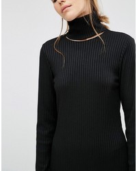 Minimum High Neck Ribbed Sweater Dress
