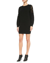 Theory Lindessa Evian Lace Inset Sleeve Sweater Dress