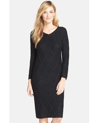 Andrew Marc Marc New York By Metallic Cable Knit Sweater Dress