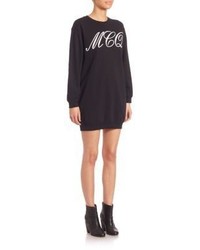 McQ by Alexander McQueen Mcq Alexander Mcqueen Cotton Logo Sweatshirt Dress