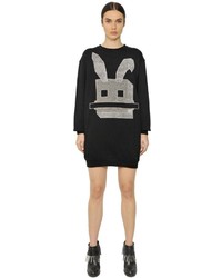 McQ by Alexander McQueen Electro Bunny Cotton Sweatshirt Dress