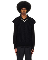 Filippa K Black Braided Vest