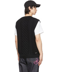Unifom Experiment Black Cotton Vest