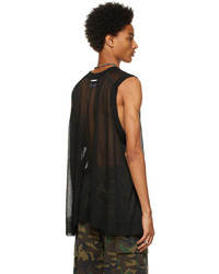 Vetements Black Transparent Knitted Vest