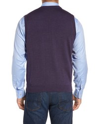 Cutter & Buck Douglas Merino Wool Blend V Neck Sweater Vest