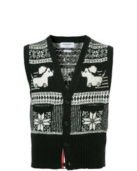 Thom Browne Intarsia Knit Sweater Vest