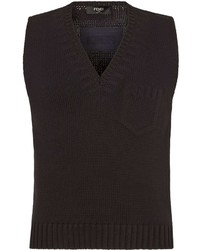 Fendi V Neck Knitted Vest